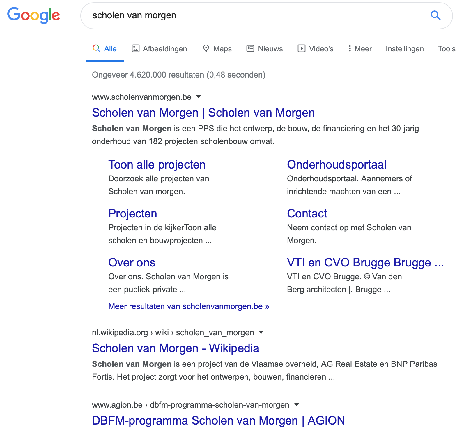 Resultaten project Scholen van Morgen Scholen van morgen zoekresultaten