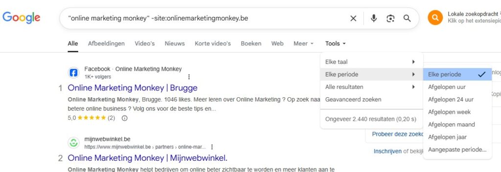 Brand mentions handmatig opvolgen